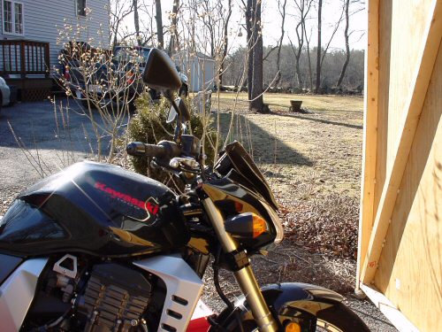 Kawasaki Z1000 With Zero Gravity Double Bubble Screen